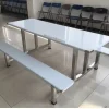 bàn ăn công nghiệp inox 304 liền ghế dạng băng dài - inoxbachkhoa.vn