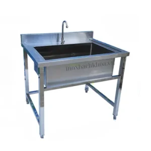 chậu rửa bát 1 hố loại to được làm bằng inox 304-inoxbachkhoa.vn