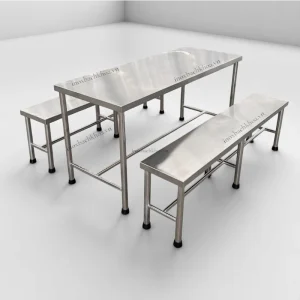 bàn ghế ăn inox dùng vật liệu inox 304 cho nhà ăn căn tin , nhà ăn công ty-inoxbachkhoa.vn
