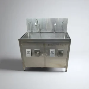 bồn rửa tay y tế 2 vòi chất liệu inox 304 dùng cho bệnh viện - inoxbachkhoa.vn