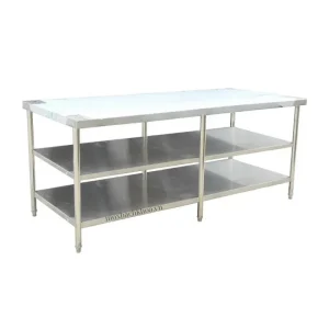 bàn bếp công nghiệp bằng inox 304 dùng cho nhà bếp