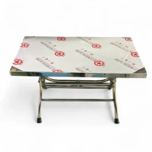 Trang chủ - Inox Bách Khoa bàn inox chữ nhật thấp 1m gấp gọn, mặt bàn 1000x600mm dán keo chống trầy, chân inox phi 32, phù hợp quán nhậu-inoxbachkhoa.vn