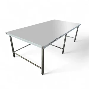 Bàn bếp inox 304 kích thước 1x2m, cao 0.8m, chân phi 40/hộp 40, bền đẹp, chống gỉ, dễ vệ sinh. Giao hàng nhanh toàn quốc, giá tốt-inoxbachkhoa.vn
