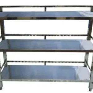 Kệ inox 3 tầng dạng tấm phẳng để đồ bếp công nghiệp