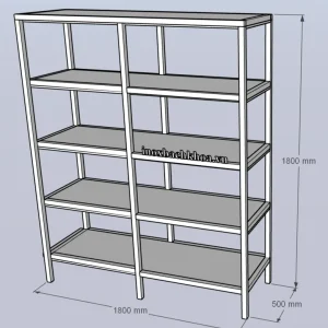 Kệ inox 5 tầng mặt tấm phẳng Inox 304 chắc chắn dễ vệ sinh