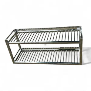 kệ inox treo tường 2 tầng cho khu bếp và dân dụng