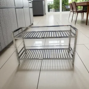 kệ úp chén inox 304 2 tầng treo tường - được sản xuất từ inox 304