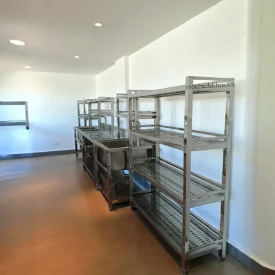 Kệ inox 304 công nghiệp dùng trong nhà máy