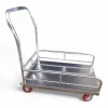 Xe đẩy hàng inox 1 tầng chắc chắn, tải trọng lớn, bánh xe êm, dễ di chuyển. Gia công inox 304 tại xưởng Inox Bách Khoa, nhận làm theo yêu cầu.