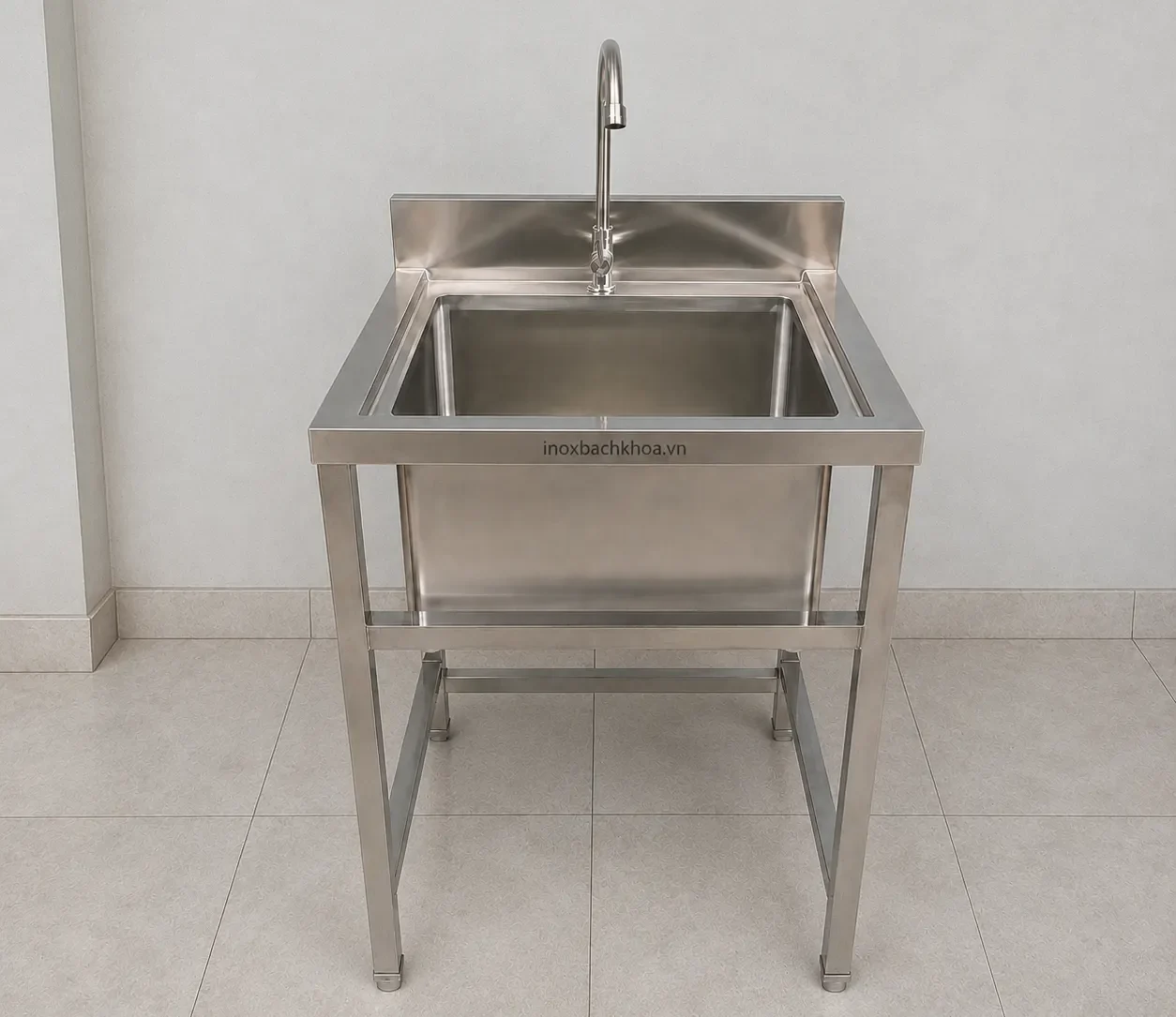 Chậu rửa bát 1 hố công nghiệp inox 304