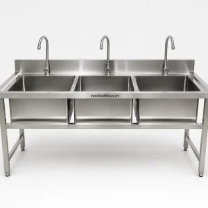 Chậu rửa công nghiệp 3 hố