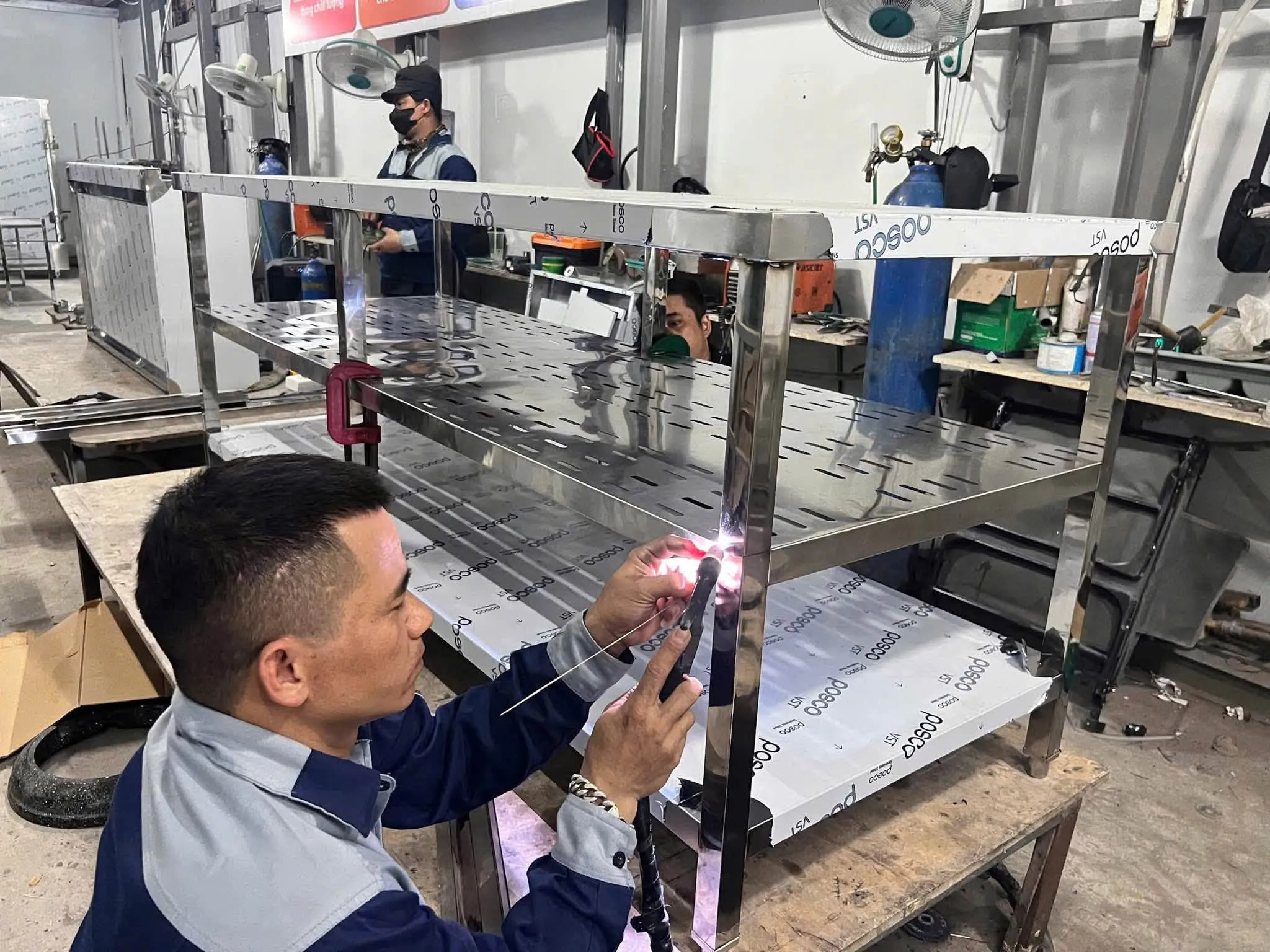 Sản xuất Bàn inox công nghiệp tại Inox Bách Khoa