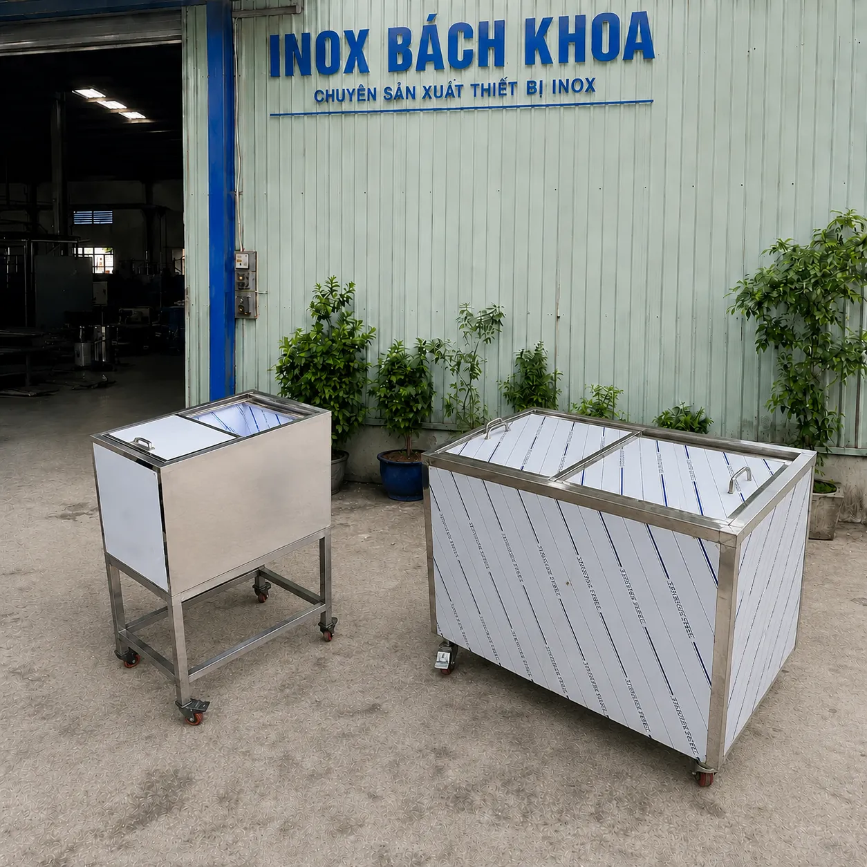 Thùng đá inox 304 - Inox Bách Khoa Thùng đá inox được sản xuất tại Inox Bách Khoa