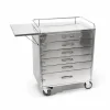 Xe đẩy dụng cụ y tế 6 ngăn kéo - Inox Bách Khoa Xe đẩy dụng cụ y tế 6 ngăn kéo